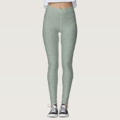 Moderne Trendy Pastel Groene Kleur Elegante Sjablo Leggings (Voorkant)