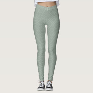 Moderne Trendy Pastel Groene Kleur Elegante Sjablo Leggings