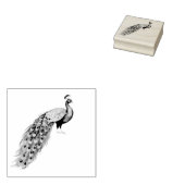 Moderne trendy pauw rubberstempel (Gestempeld)