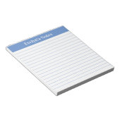 Moderne Trendy Periwinkle Blue Script — grote afdr Notitieblok (Schuin)