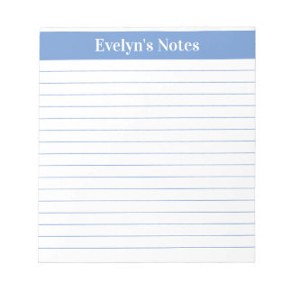 Moderne Trendy Periwinkle Blue Script — grote afdr Notitieblok