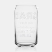 Moderne Trendy Personal Afstuderen 16oz Blikvorm Glas (Achterkant)