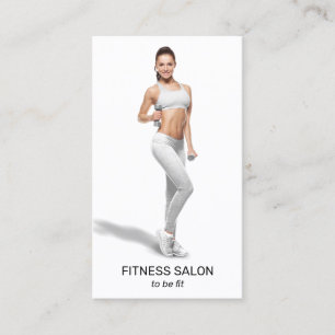 Moderne trendy personal trainer fitness foto visitekaartje