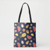 Moderne trendy pineapples fruit watermeloen tote bag (Voorkant)