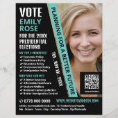 Moderne trendy politieke campagnevoerder Advertere Flyer (Voorkant)