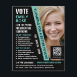 Moderne trendy politieke campagnevoerder Advertere Flyer<br><div class="desc">Moderne trendy politieke campagnevoerder Adverteren door The Visitekaartje Store.</div>