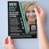 Moderne trendy politieke campagnevoerder Advertere Flyer (Hand)