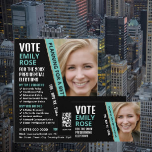 Moderne trendy politieke campagnevoerder Advertere Flyer