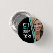 Moderne trendy politieke campagnevoerder Advertere Ronde Button 3,2 Cm (Voorkant /achterkant)