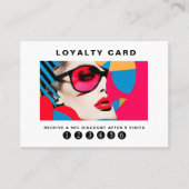 Moderne trendy pop art Loyalty 5 Salon Visitekaartje (Voorkant)