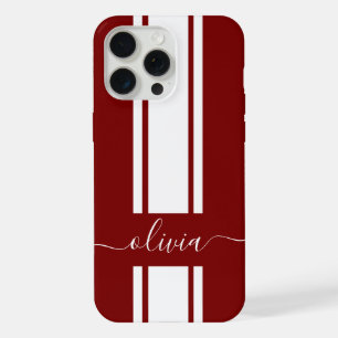Moderne trendy race strepen gemerkt iPhone 15 pro max case