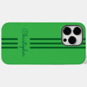Moderne trendy race strepen gemonogrammeerd Case-Mate iPhone case (Achterkant (horizontaal))