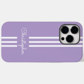 Moderne trendy race strepen gemonogrammeerd Case-Mate iPhone case (Achterkant (horizontaal))