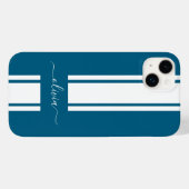 Moderne trendy race strepen gemonogrammeerd Case-Mate iPhone case (Achterkant (horizontaal))