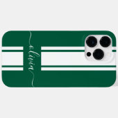 Moderne trendy race strepen gemonogrammeerd Case-Mate iPhone case (Achterkant (horizontaal))