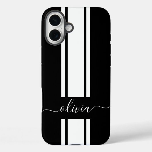 Moderne trendy racing strepen gemerkt Case-Mate iPhone case (Achterkant)