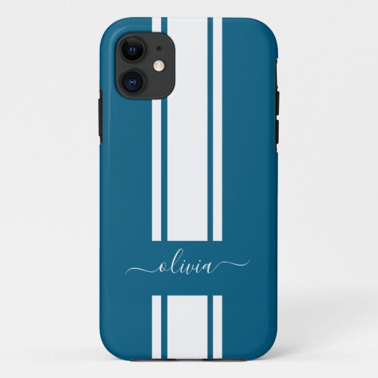 Moderne trendy racing strepen gemerkt Case-Mate iPhone case (Achterkant)