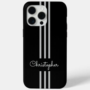 Moderne trendy racing strepen gemerkt  iPhone 15 pro max hoesje