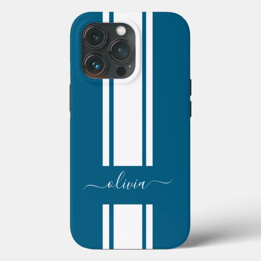 Moderne trendy racing strepen gemerkt Case-Mate iPhone case (Achterkant)