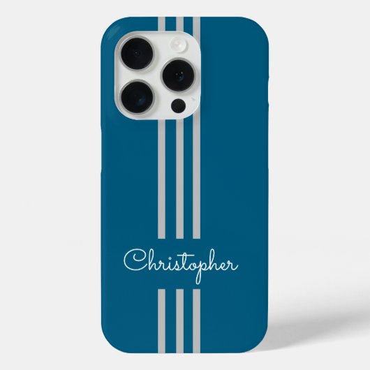 Moderne trendy racing strepen gemerkt Case-Mate iPhone case (Achterkant)
