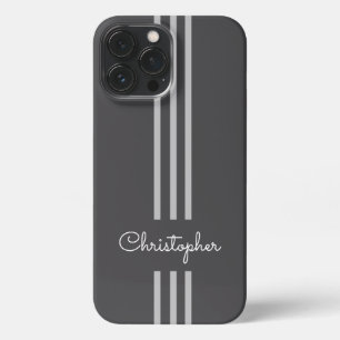 Moderne trendy racing strepen gemerkt  iPhone 13 pro max hoesje