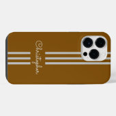 Moderne trendy racing strepen gemerkt iPhone hoesje (Achterkant horizontaal)