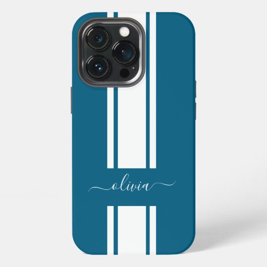 Moderne trendy racing strepen gemerkt  iPhone hoesje (Achterkant)