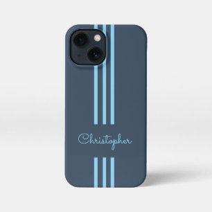 Moderne trendy racing strepen gemerkt  iPhone 13 mini hoesje