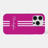 Moderne trendy racing strepen gemerkt iPhone hoesje (Achterkant horizontaal)