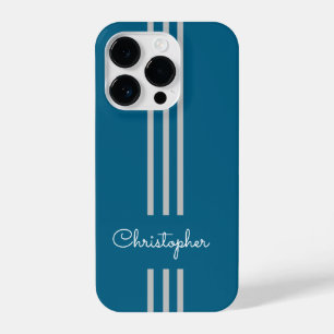 Moderne trendy racing strepen gemerkt  iPhone 14 plus hoesje