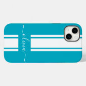 Moderne trendy racing strepen gemonogrammeerd  Case-Mate iPhone case (Achterkant (horizontaal))