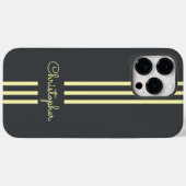 Moderne trendy racing strepen gemonogrammeerd Case-Mate iPhone case (Achterkant (horizontaal))
