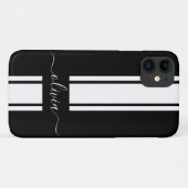 Moderne trendy racingstrepen gemerkt Case-Mate iPhone case (Achterkant (horizontaal))