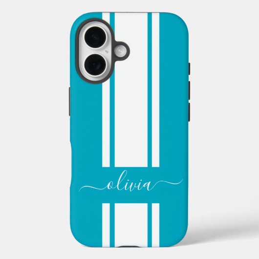 Moderne trendy racingstrepen gemerkt Case-Mate iPhone case (Achterkant)