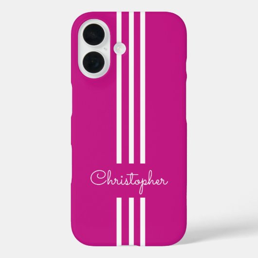 Moderne trendy racingstrepen gemerkt Case-Mate iPhone case (Achterkant)