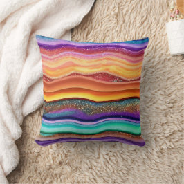 Moderne trendy regenboogglitter kussen