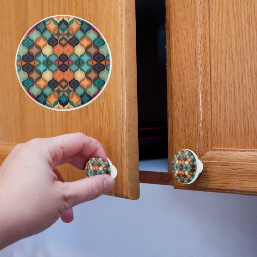 Moderne trendy retro keramische knop