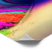 Moderne Trendy Retro Trippy Illustratie Poster (Hoek)