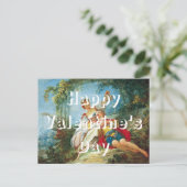 Moderne trendy rococo Happy Lovers Valentijnsdag Briefkaart (Staand voorkant)