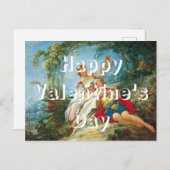 Moderne trendy rococo Happy Lovers Valentijnsdag Briefkaart (Voorkant / Achterkant)
