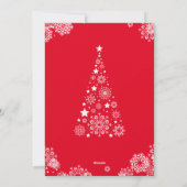 Moderne Trendy Rode Kerstmis Foto Vakantie Feestdagenkaart (Achterkant)