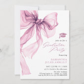Moderne trendy roze boog afstudeerfeest kaart (Voorkant)
