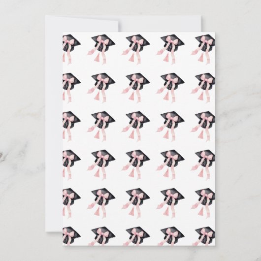 Moderne trendy roze boog afstuderen Cap Afstuderen Kaart (Achterkant)