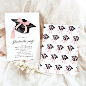 Moderne trendy roze boog afstuderen Cap Afstuderen Kaart