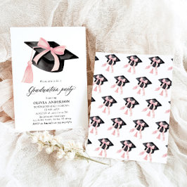 Moderne trendy roze boog afstuderen Cap Afstuderen Kaart