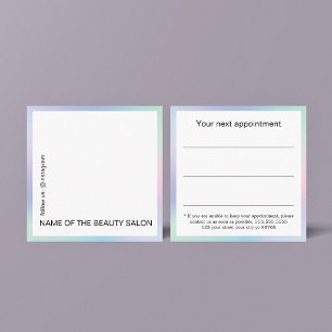 Moderne Trendy Roze Wit Krachtige Salon Afsprakenkaartje