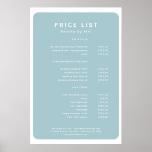 Moderne, trendy, salon prijslijst poster