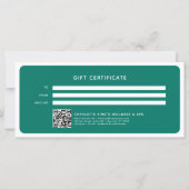 Moderne trendy salon QR Code Cadeaubon (Achterkant)