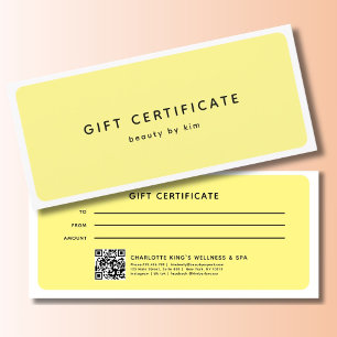 Moderne trendy salon QR Code Cadeaubon