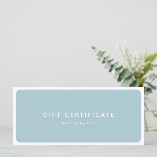 Moderne trendy salon QR Code Cadeaubon (Staand voorkant)